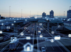 Transportation and technology concept. ITS (Intelligent Transport Systems). Mobility as a service.Telecommunication. IoT (Internet of Things). ICT (Information communication Technology).